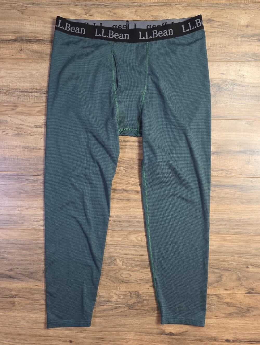 L.L. Bean Grid Fleece Thermal Base Layer Pants Green XXL Men's